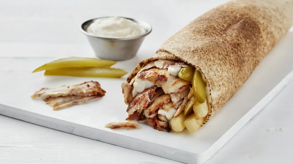 A long zurna chicken dürüm